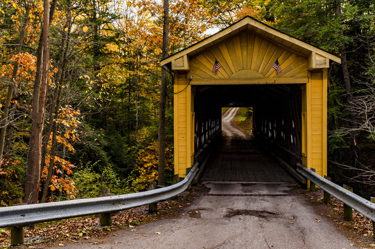Historic Windsor Mills Covered Bridge in Autumn - Ashtabula County, Ohio