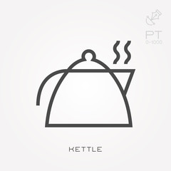 Line icon kettle