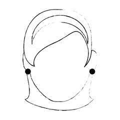 beautiful woman head avatar character vector illustration design