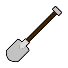 gardening shovel isolated icon vector illustration design