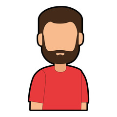 young man avatar character vector illustration design