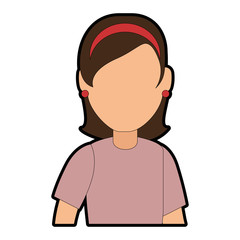 beautiful woman avatar character vector illustration design