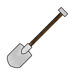 gardening shovel isolated icon vector illustration design