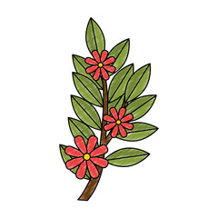 tree floral plant isolated icon vector illustration design