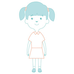 cute and little girl vector illustration design