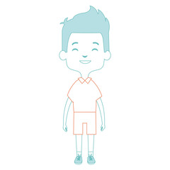 cute and little boy vector illustration design