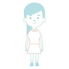 cute and little girl vector illustration design