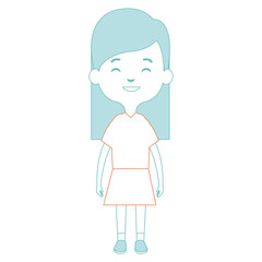 cute and little girl vector illustration design