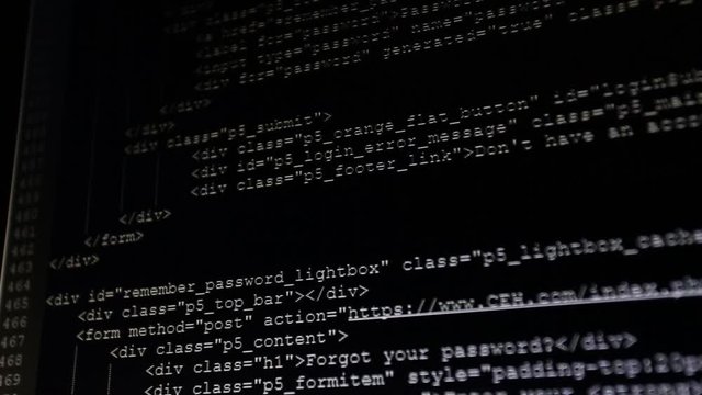 On the monitor initial codes are entered. The source code the text of the computer program