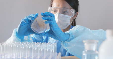 Scientist experiment in laboratory