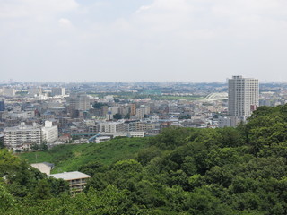 Fototapeta na wymiar 生田緑地の枡形山展望台からの眺め（北側）
