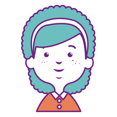 cute and little girl vector illustration design
