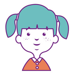 Obraz na płótnie Canvas cute and little girl vector illustration design
