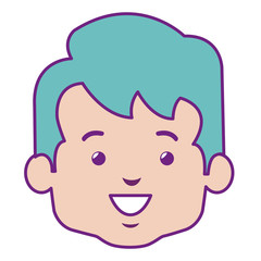 cute and little boy head vector illustration design