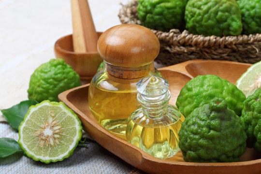 Bergamot With Aromatic Spa Of Bottles Essential Oil