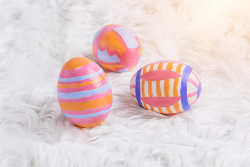 colorful handmade easter eggs