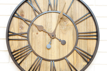 Wood wall clock