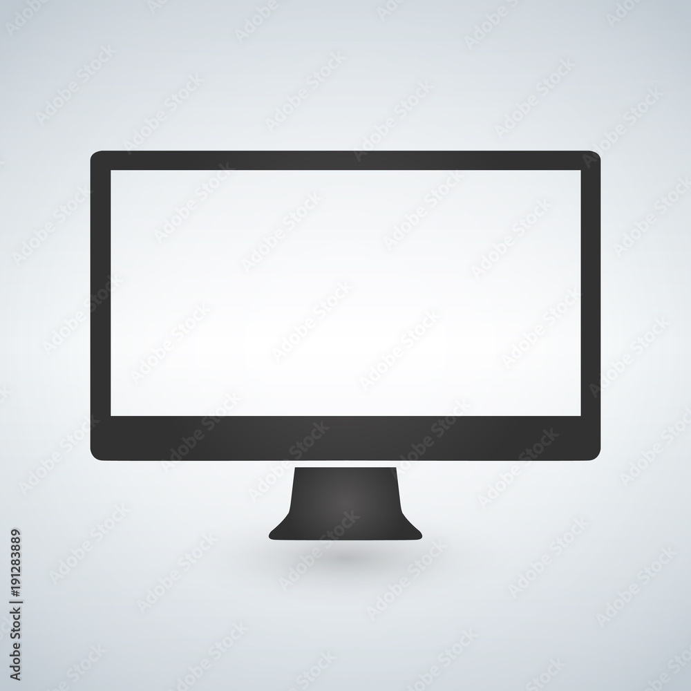 Poster vector computer display isolated on white