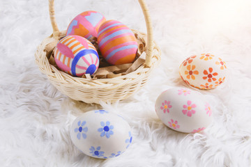 colorful handmade easter eggs