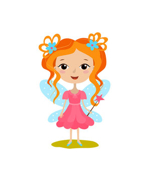 Cute girl in a good fairy costume