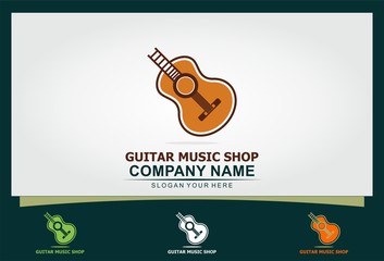 guitar music shop logo