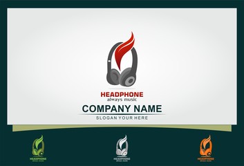 headphone music equipment logo