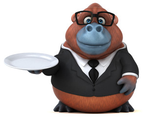 Naklejka premium Fun Orang Outan - 3D Illustration