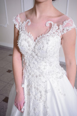 Fototapeta na wymiar beautiful decorating wedding dress