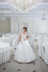 Fototapeta premium Beautiful bride in wedding dress