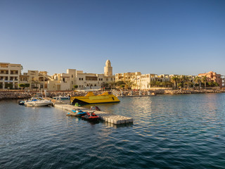 Tourist resort in Aqaba Jordan where the ferries from Egypt land