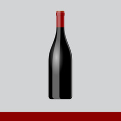 black wine bottle