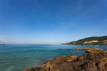 seascape scenery view summer in phuket thailand.