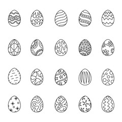 outline icon easter, vector