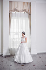 Beautiful bride in wedding dress