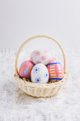colorful handmade easter eggs