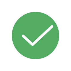  Ok icon.Check mark icon. Green ok button with tick