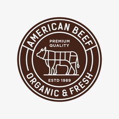 Beef - vector logo/icon illustration mascot