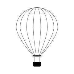 outline hot air balloon icon