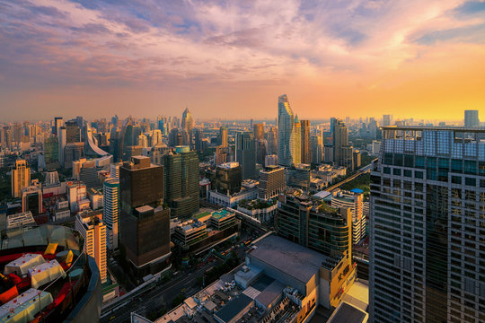 Sunset In Ratchaprasong And Sukhumvit