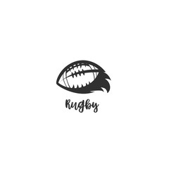 minimal logo of rugby ball icon vector illustration.