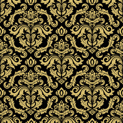 Classic seamless golden pattern. Traditional orient ornament. Classic vintage background