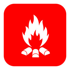 Bonfire vector red sign