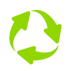 Green cycle vector symbol