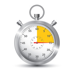 Realistic image of a sports stopwatch. Symbol competition