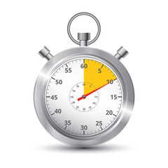 Realistic image of a sports stopwatch. Symbol competition
