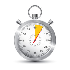 Realistic image of a sports stopwatch. Symbol competition