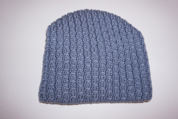 hat isolated on white background .knitted hat .