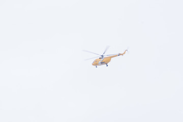 Fototapeta na wymiar AIR FORCE. Multi-purpose helicopter. Is in service with army helicopter flies .