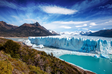 The Perito Moreno glacier in Glaciares National Park outside El Calafate, Argentina