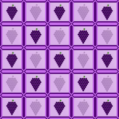 Grapes in the photo frame laid out in the form of tiles